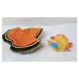 Glass Leaf Plates Including Croft & Barrow