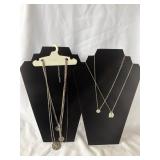 (2) Rhinestone Necklaces & Multi Strand Necklace