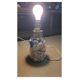 Working Vintage Shell Table Lamp 11'Hx4'