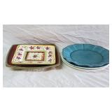 (5)pcs Serving Plate Lot Including Pioneer Women