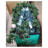Large Plastic Crate of Christmas Garlands