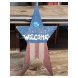 Double Sided Wood Star 36'Lx16.5'W