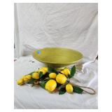 Large Plastic Bowl & Lemon Swag