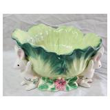 Ceramic Cabbage Leaf Bowl 5'Hx8'D