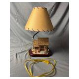 Homestead Shoppe Fishing Cabin Resin Lamp