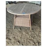 Round Resin/ Wicker Outdoor Dining Table
