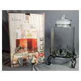 Verona Hammered Glass Dispenser 4.7G
