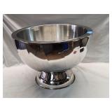 Large Metal Double Insulated Punch Bowl 16.5'D