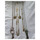 (6) Gold Tone Necklaces