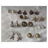 (10) Pairs Rhinestone & Pearl Earring Assortment