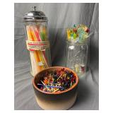 Drink Stirrers, Straws, & Toothpicks in Containers