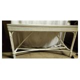 Painted Rattan Console Table 48'x26'x18'