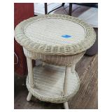 Woven Wicker Side Table 24'Hx21'D