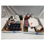(2)Flats of Kitchenware w/ Vintage Ice Tray &Misc