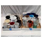 (2) Flats of Coffee Mugs & Cups