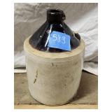 Crock Jug - Handle is Broken Off 8.5' tall