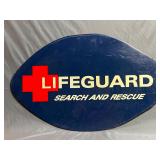 Lifeguard Search and Rescue Wooden Skim Board