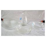 (3)Serving Bowls Including Pyrex/Pitcher