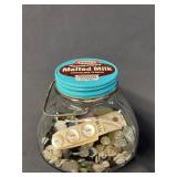 Kraft Instantized Malted Milk Glass Jar w/ Buttons