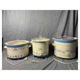 3 Slow Cookers by Rival & Hamilton Beach