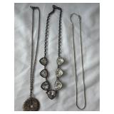 (3) Necklace Assortment -Rhinestone,Chain, Pendant