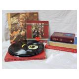 Record & Book Lot Including Norman Rockwell