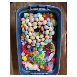 Assorted Easter Decorations in Tote