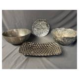 Metal & Metallic Painted Ceramic Serving Dishes