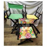 (3)Gold Medal Directors Chairs 36'