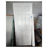 (2) Hollow Core Six Panel White Doors  32'