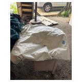 White Tarp with Grommets  Size Unknown