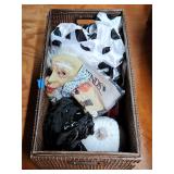 Large Woven Box with Halloween Items