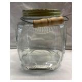 Hoosier-Style Square Glass Jar