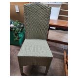 Plastic Woven Wicker Chair 38'Hx18'×17'