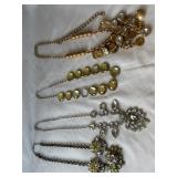 (4) Statement Necklaces - Silver & Gold Tone