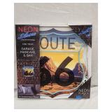 NIB Route 66 Neon Plaque 16'