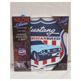 NIB Ford Mustang Neon Plaque 17'