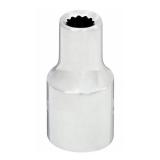 WESTWARD Socket 1/4ï¿½ Drive, SAE, Chrome 12pt- 4PK