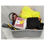 Plastic Tote w/ Industrial Supplies