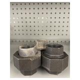 Metal Pipe Straight: 1 in x 1 in, - Set of 3