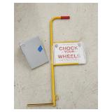 New Aluminum Wheel Choke 8' H & Metal Choke Sign