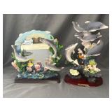 Aquatic-Themed Dolphin Mirror & Figurine