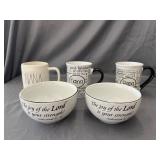 Nana & Papa Mugs, Religious Bowls