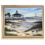 Costal Beach Scene Art Print- 55x40'