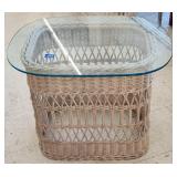 Vintage Unmarked Henry Link Wicker Side Table