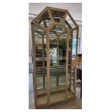 MCM  Lighted Mirrored Curio Cabinet 82'Hx11'×41'