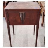 Vintage White Sewing Machine Table