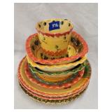 (8)pc Vintage Italian Pottery Set