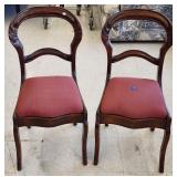 Pair of Wood Victorian Style Chairs