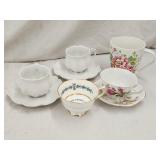 Teacups, Saucers & Mug Including Bone China
